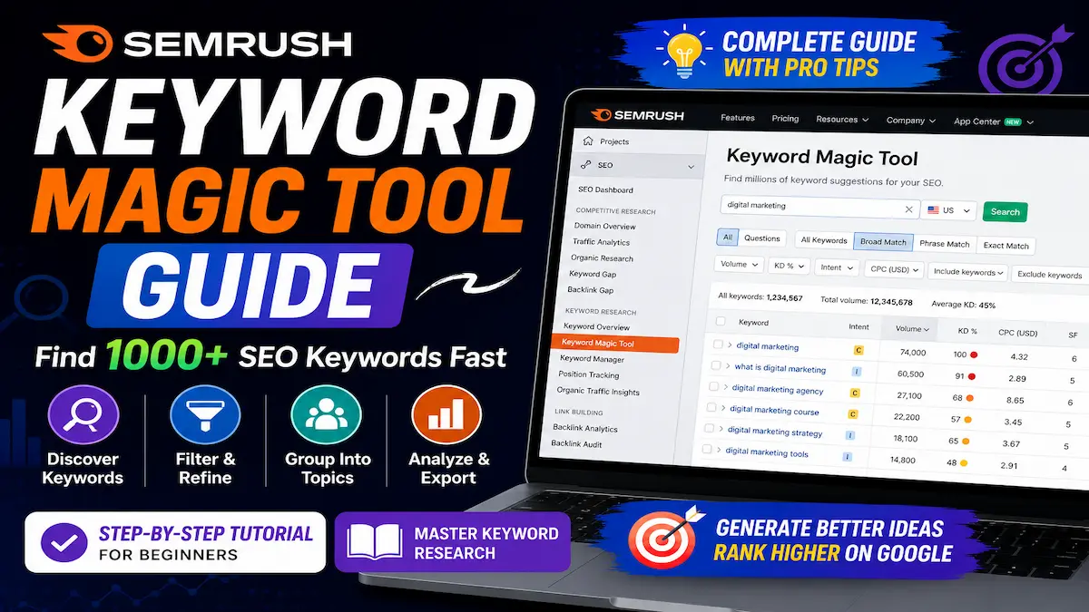 how to use semrush keyword magic tool 2026 step by step guide by tryamba